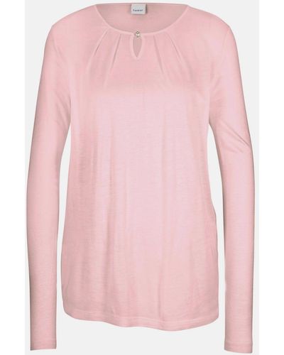 ASHLEY BROOKE by Heine By heine Spitzenshirt Ashley Brooke Shirt mit langen Ärmeln, rose - Pink