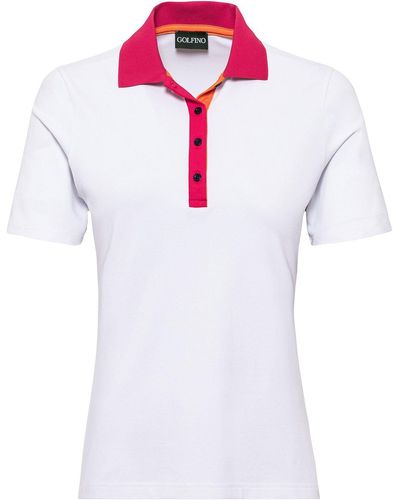 Golfino Poloshirt Vibrant Shot Short Sleeve Polo Optic White - Weiß