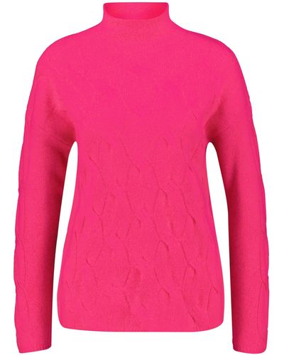 Kate Storm Strickpullover Pullover mit Wolle und Kaschmir (1-tlg) - Pink