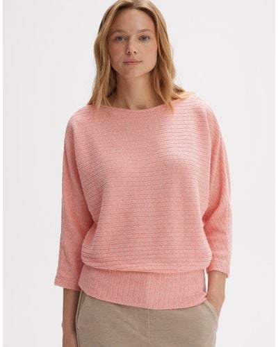 Opus Sweatshirt Gofti Boxy Silhouette - Pink