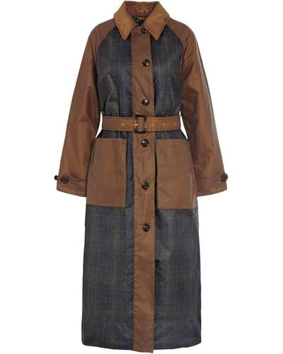 Barbour Funktionsmantel Wachs-Trenchcoat Everley - Braun