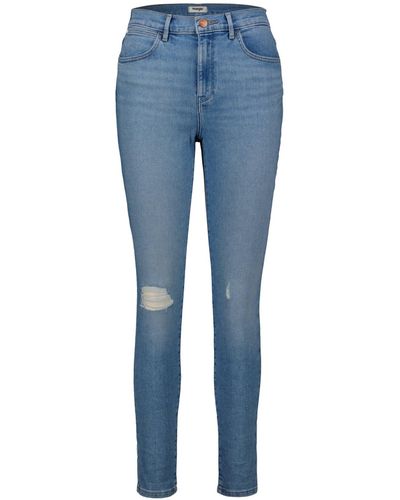 Wrangler 5-Pocket- Jeans Skinny Fit (1-tlg) - Blau