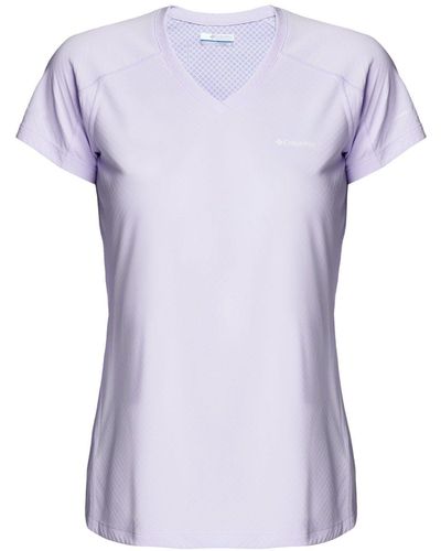 Columbia Kurzarmshirt Zero RulesTM Short Sleeve Shirt mit Super-Kühleffekt - Lila