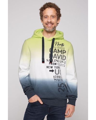 Camp David Kapuzensweatshirt mit Baumwolle - Grau