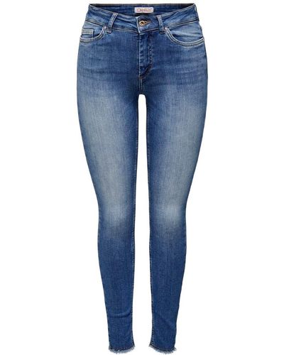 ONLY 5-Pocket-Jeans ONLBLUSH MID SK ANK RW DNM REA1319 - Blau