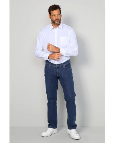 Boston Park 5-Pocket- Jeans Stretchdenim Straight Fit - Blau