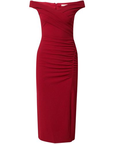 Skirt & Stiletto Abendkleid (1-tlg) Drapiert/gerafft - Rot