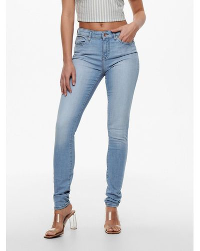 ONLY Skinny-fit-Jeans Anne (1-tlg) Plain/ohne Details - Blau