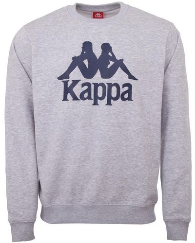 Kappa Sweatshirt mit angesagtem Rundhalsausschnitt - Grau