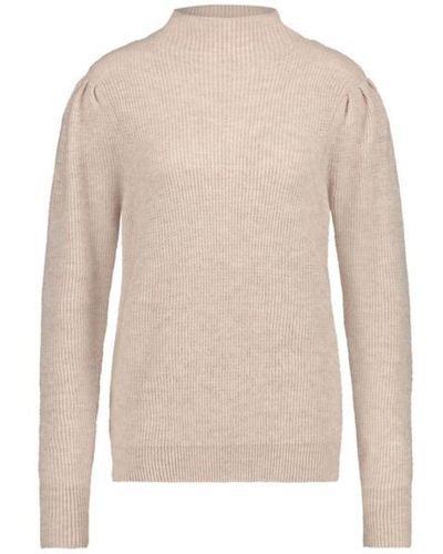 Nukus Stehkragenpullover Lana Pullover mit Turtleneck, Rippstrickkanten und Kaschmir (1-tlg) - Natur