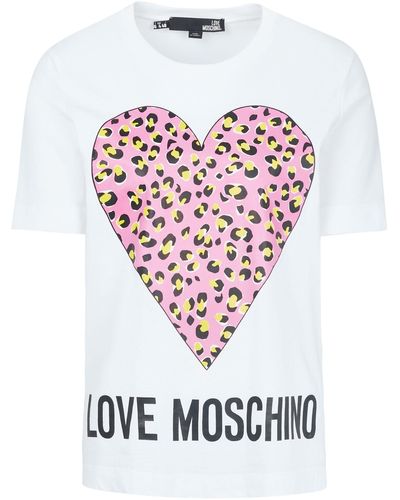 Love Moschino T-Shirt Top - Weiß