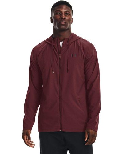 Under Armour ® Funktionsjacke UA WVN PERFORATED WNDBREAKER 690 CHESTNUT RED - Rot