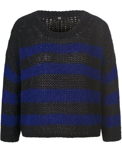 Riani Sweatshirt Pullover, black patterned - Blau