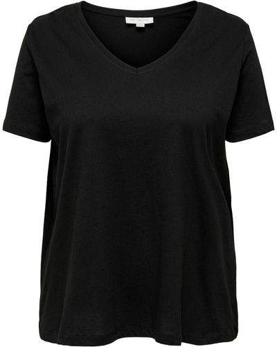 Only Carmakoma Shirt TEE | Lyst Rot /S A-SHAPE LIFE V-NECK in CARBONNIE DE