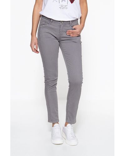 ATT Jeans ATT Slim-fit-Jeans Nora mit modischer Waschung - Grau