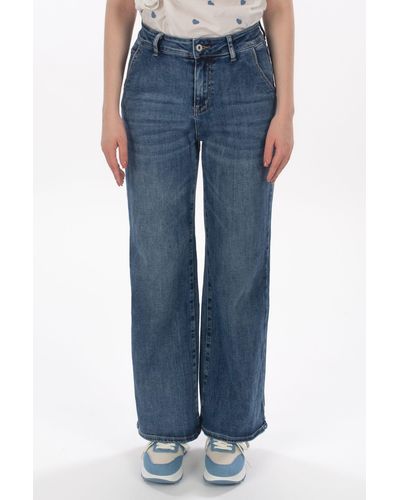 La Strada 5-Pocket-Jeans - Blau