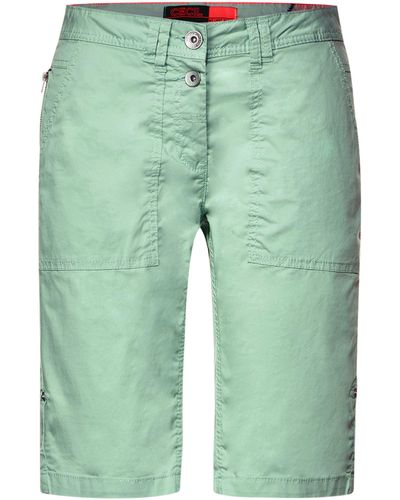 Cecil Shorts Style NOS New York Short mit dezenten Zierknöpfen - Grün