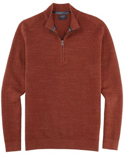 Olymp Strickpullover Casual Strick - Rot