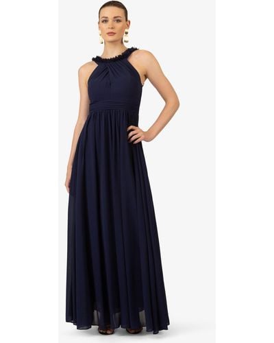 Kraimod Abendkleid aus hochwertigem Polyester Material mit Rückenausschnitt - Blau