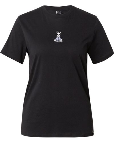 Iriedaily T-Shirt (1-tlg) Stickerei - Schwarz