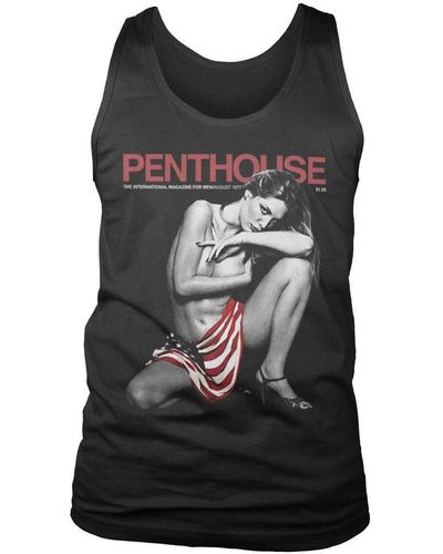 Penthouse T-Shirt October 1977 Cover Tank Top - Schwarz
