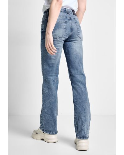 Cecil Slim-fit-Jeans High Waist - Blau