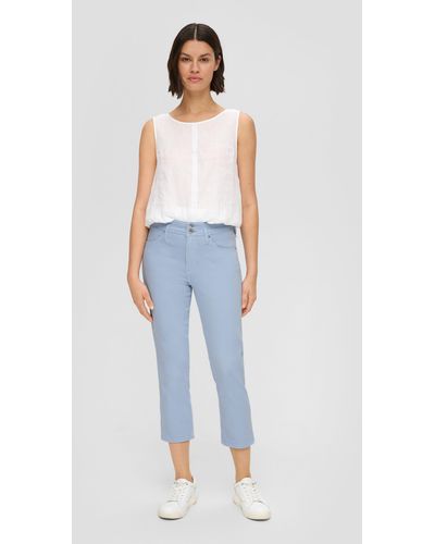 S.oliver 7/8- Crop Jeans Betsy / Fit / Mid Rise / Slim Leg Waschung - Blau