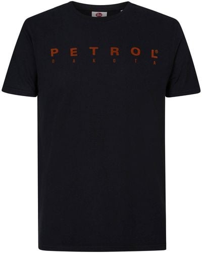 Petrol Industries T-Shirt mit Rundhalsausschnitt und (1-tlg) - Schwarz