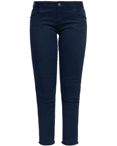 ATT Jeans ATT Slim-fit-Jeans Leoni mit offenen Kanten - Blau