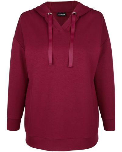 MIAMODA Sweatshirt Hoodie Kapuzensweater Langarm - Rot