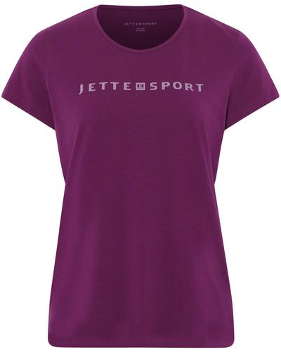 Jette Sport Shirt mit Label-Print - Lila
