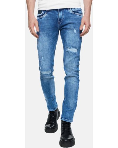 Rusty Neal Straight-Jeans TORI mit dezenter Waschung - Blau