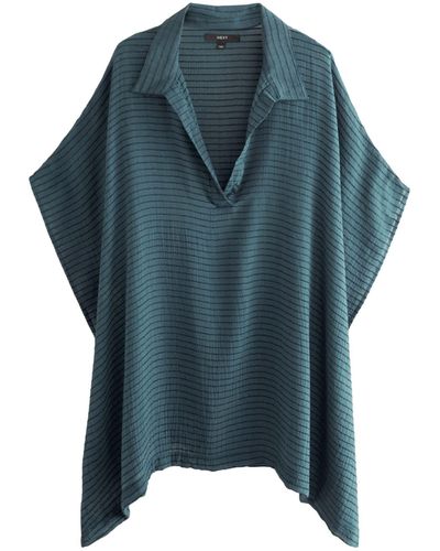 Next Longshirt Langes Oberteil zum Überziehen Kimono (1-tlg) - Blau