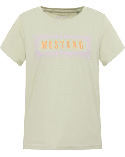 Mustang Kurzarmshirt T-Shirt - Grün
