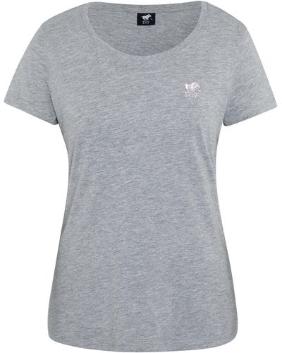 Polo Sylt T-Shirt mit Logo-Akzent (, 1-tlg) - Grau
