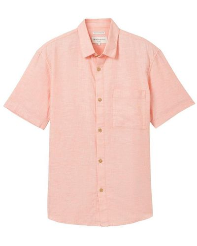 Tom Tailor T- relaxed slubyarn linen shirt - Pink