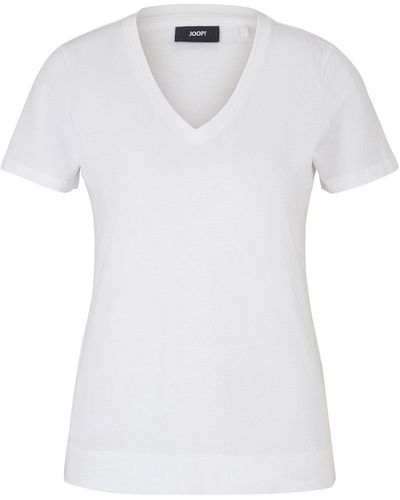 Joop! T-Shirt mit V-Ausschnitt (1-tlg) - Weiß