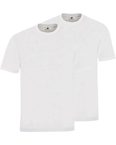 Hajo T-Shirt, 2er Pack - Basic, Kurzarm - Weiß