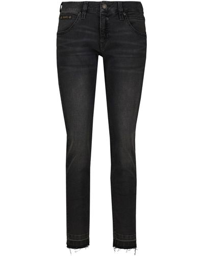 Herrlicher 5-Pocket- Jeans TOUCH CROPPED ORGANIC DENIM (1-tlg) - Schwarz