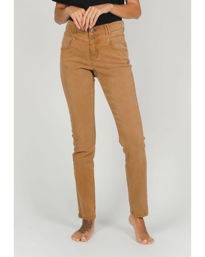 ANGELS Slim-fit- Jeans Skinny Button mit Coloured Denim - Grau