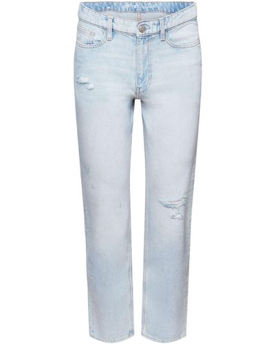 Esprit Straight- Jeans mit geradem Bein und mittlerer Bundhöhe - Blau