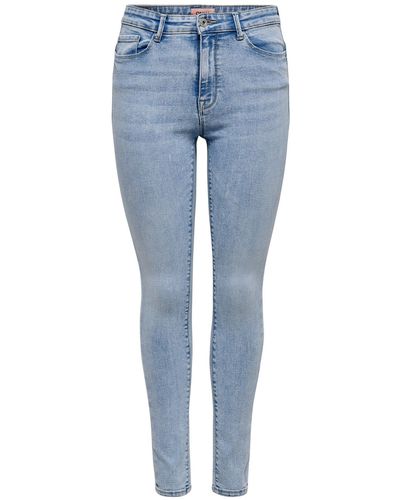 ONLY 7/8-Jeans Paola (1-tlg) Weiteres Detail, Plain/ohne Details - Blau