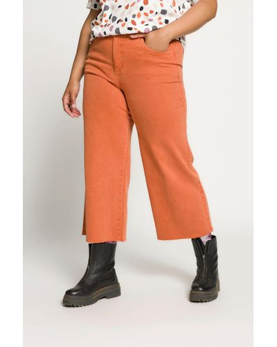 Studio Untold Jeans Culotte 5-Pocket High Waist weit geschnitten - Orange