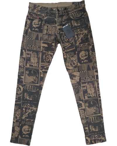 DIESEL Comfort-fit-Jeans D-Strukt 009GB (All-Over-Print, Braun Schwarz) 5-Pocket-Style, Stretch - Grau