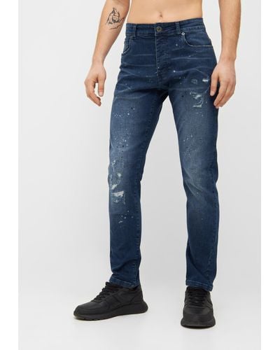 Bench Fit-Jeans SLIM PU BADGE, Länge 32 - Blau