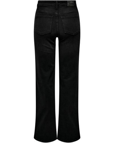ONLY Weite Jeans Madison (1-tlg) Plain/ohne Details - Schwarz