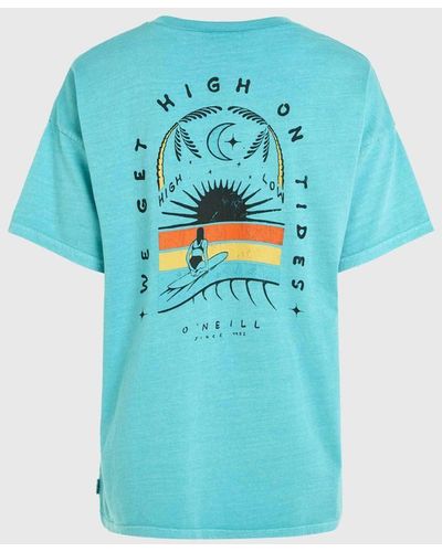 O'neill Sportswear ' - O`NEILL T-Shirt Beach Vintage High on Tides Ripling - Blau