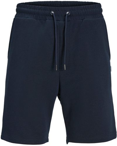 Jack & Jones Sweatshorts Bermuda Sweat Shorts Kurze Komfort Fit Hose 7549 in Blau-2