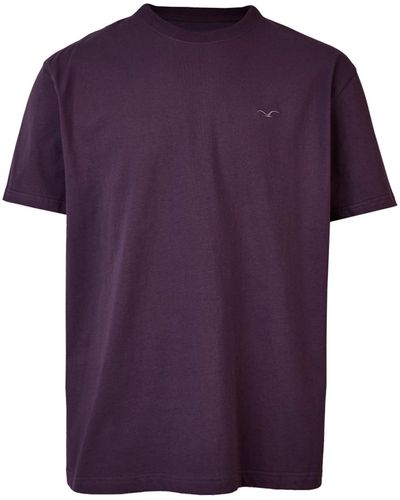 CLEPTOMANICX T-Shirt Ligull Boxy 2 in schlichtem Design - Lila