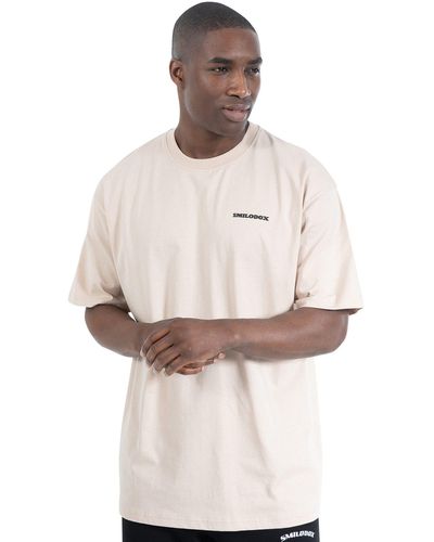 Smilodox T-Shirt Adrian Oversize, 100% Baumwolle - Braun